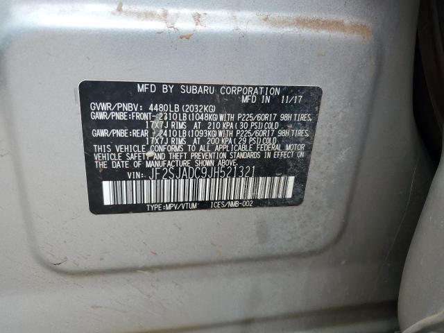 2018 SUBARU FORESTER 2 - JF2SJADC9JH521321