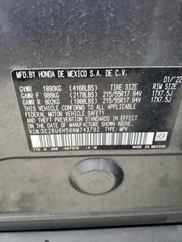 2022 HONDA HR-V EX - 3CZRU6H56NM743792