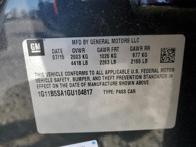 2016 CHEVROLET MALIBU LIM - 1G11B5SA1GU104817