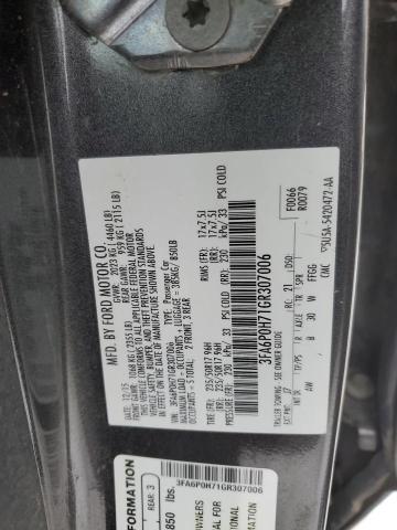 2016 FORD FUSION SE - 3FA6P0H71GR307006