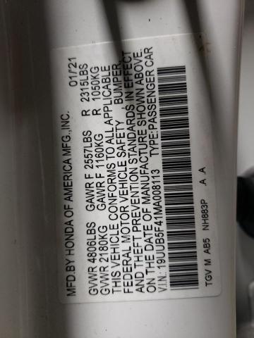 2021 ACURA TLX TECHNO - 19UUB5F41MA008113