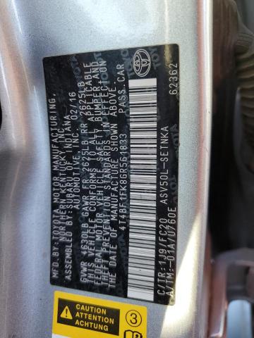 2016 TOYOTA CAMRY LE - 4T4BF1FK8GR561833