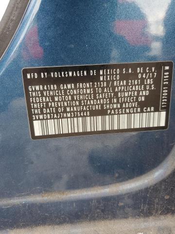 2017 VOLKSWAGEN JETTA SE - 3VWDB7AJ7HM375448