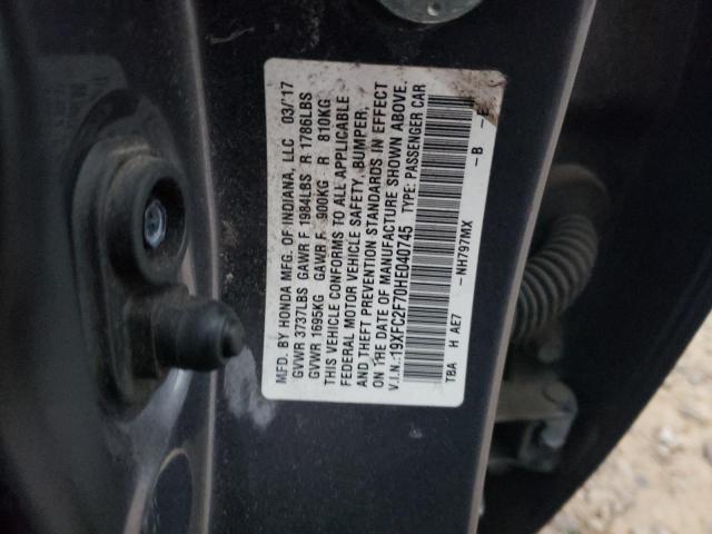 2017 HONDA CIVIC EX - 19XFC2F70HE040745