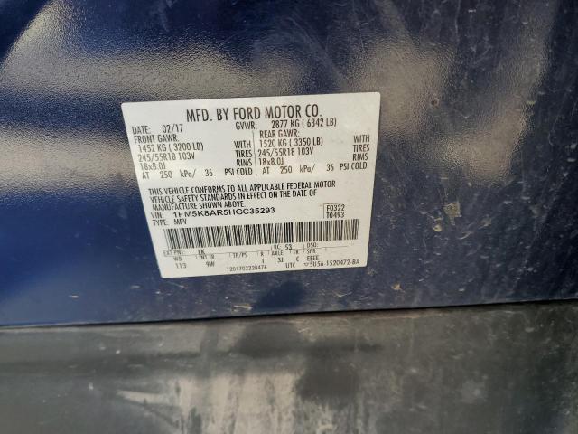 2017 FORD EXPLORER P - 1FM5K8AR5HGC35293