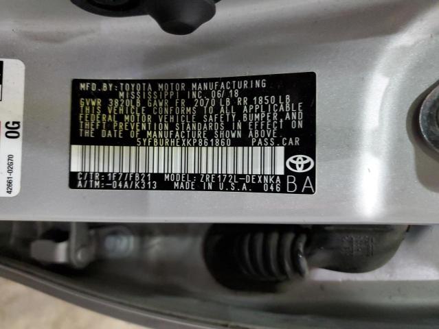 2019 TOYOTA COROLLA L - 5YFBURHEXKP861860