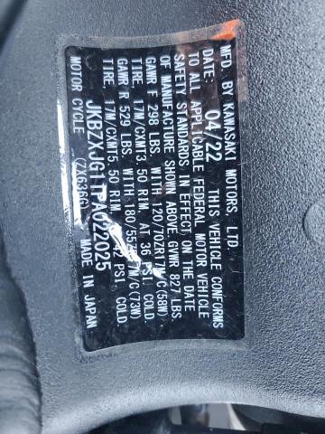 2023 KAWASAKI ZX636 K - JKBZXJG11PA022025
