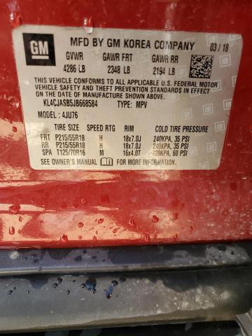 2018 BUICK ENCORE PRE - KL4CJASB5JB668584