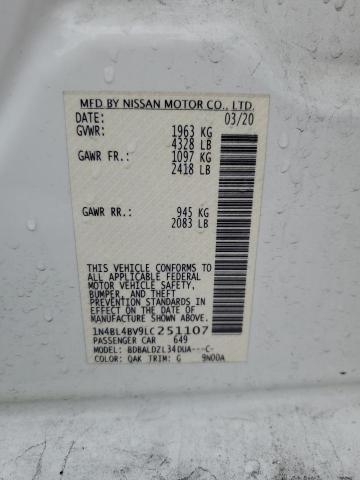 2020 NISSAN ALTIMA S - 1N4BL4BV9LC251107