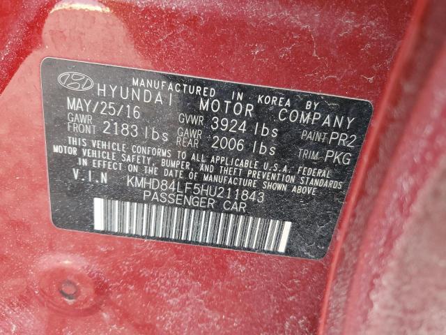 2017 HYUNDAI ELANTRA SE - KMHD84LF5HU211843