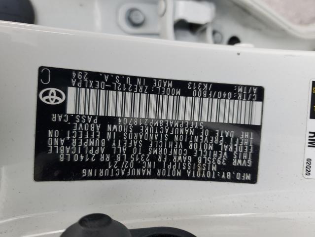2021 TOYOTA COROLLA - 5YFEPMAE8MP218704