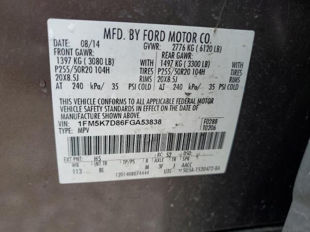 2015 FORD EXPLORER X - 1FM5K7D86FGA53838
