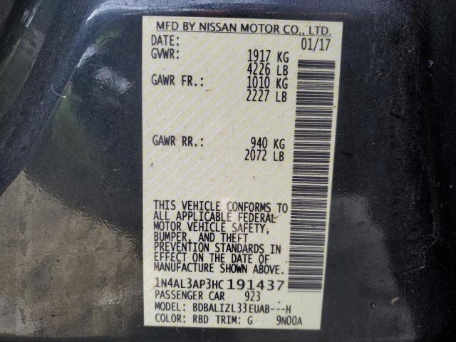 2017 NISSAN ALTIMA 2.5 - 1N4AL3AP3HC191437