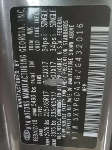 2018 KIA SORENTO LX - 5XYPGDA36JG432016