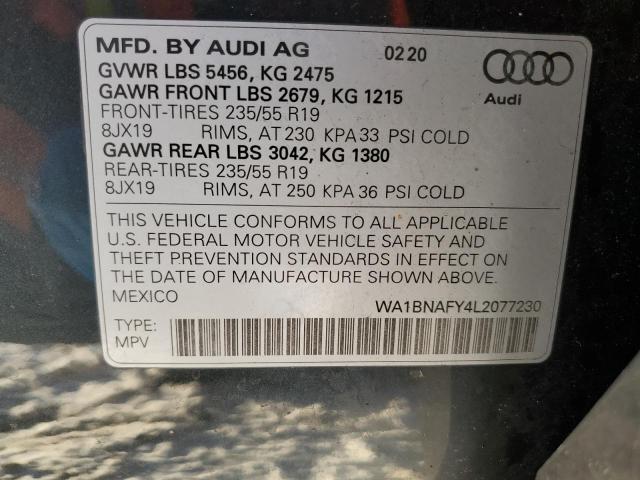 2020 AUDI Q5 WA1BNAFY4L2077230