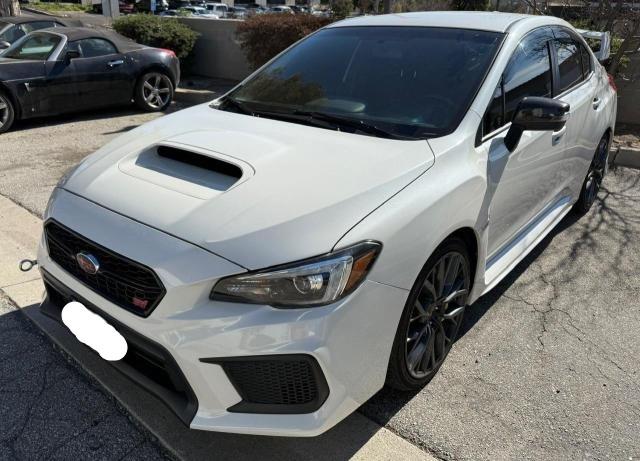 SUBARU WRX STI 2019 white  gas JF1VA2S65K9817551 photo #3