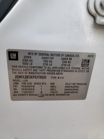 2015 CHEVROLET EQUINOX LT - 2GNFLDE3XF6378930