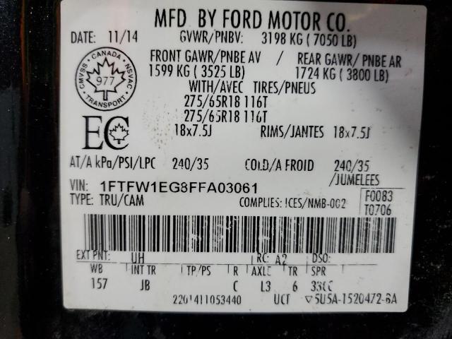 2015 FORD F150 SUPER - 1FTFW1EG8FFA03061