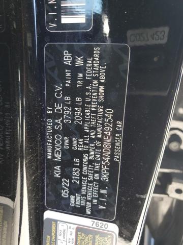 2022 KIA FORTE GT L - 3KPF54AD8NE492540