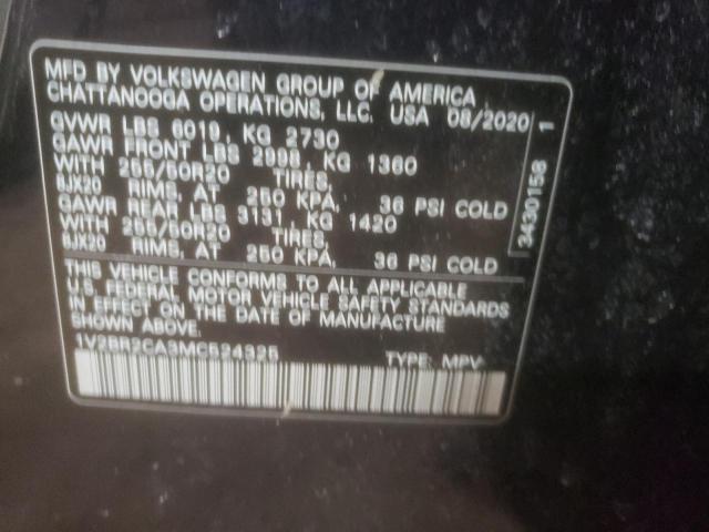 2021 VOLKSWAGEN ATLAS SEL - 1V2BR2CA3MC524325