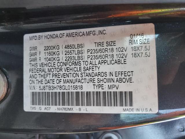 2016 ACURA RDX ADVANC - 5J8TB3H78GL015818