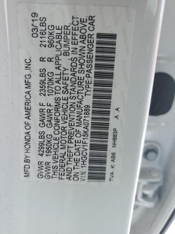 2019 HONDA ACCORD LX - 1HGCV1F15KA071889