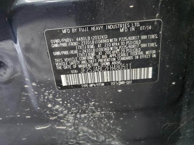 2015 SUBARU FORESTER 2 - JF2SJABC2FH480511