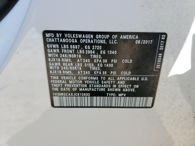 2018 VOLKSWAGEN ATLAS 1V2HR2CAXJC512632