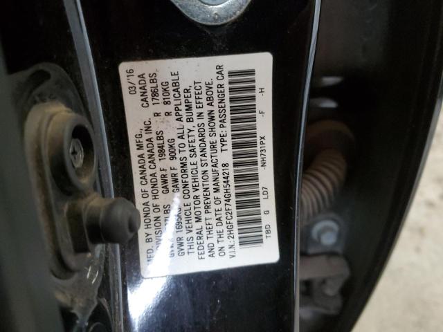 2016 HONDA CIVIC EX - 2HGFC2F74GH544218