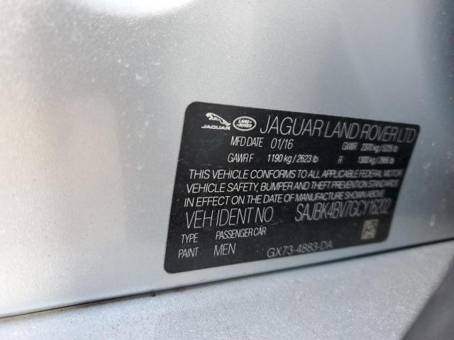 2016 JAGUAR XF PRESTIG SAJBK4BV7GCY16202