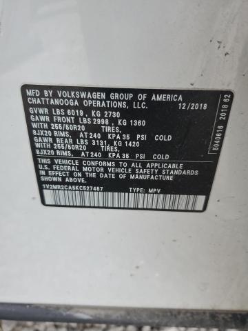 2019 VOLKSWAGEN ATLAS SEL 1V2MR2CA5KC527457