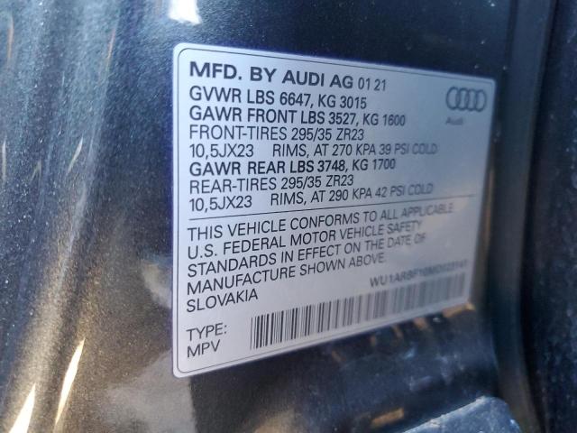 2021 AUDI RS Q8 WU1ARBF10MD023141
