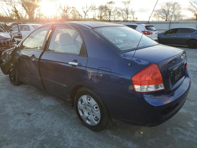 KIA SPECTRA EX 2007 blue  gas KNAFE121175380399 photo #3