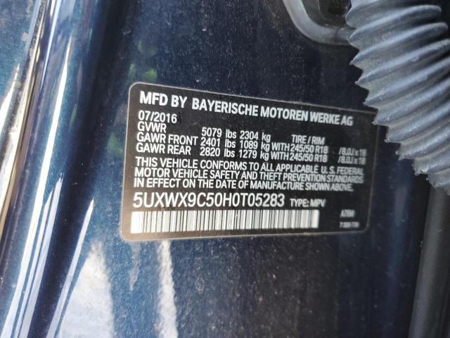 2017 BMW X3 XDRIVE2 - 5UXWX9C50H0T05283