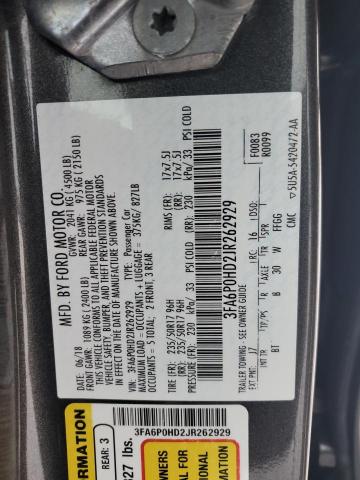 2018 FORD FUSION SE - 3FA6P0HD2JR262929