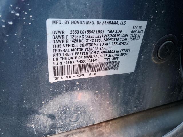 2020 HONDA PILOT EXL 5FNYF6H56LB034440
