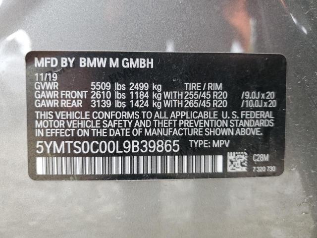 2020 BMW X3 M COMPE 5YMTS0C00L9B39865
