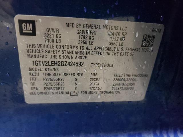 2016 GMC SIERRA K15 - 1GTV2LEH2GZ424592