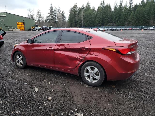 HYUNDAI ELANTRA SE 2015 red  gas 5NPDH4AE8FH615113 photo #3