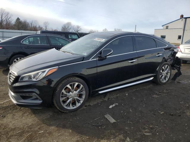 HYUNDAI SONATA SPO 2015 black  gas 5NPE34AB4FH116737 photo #1