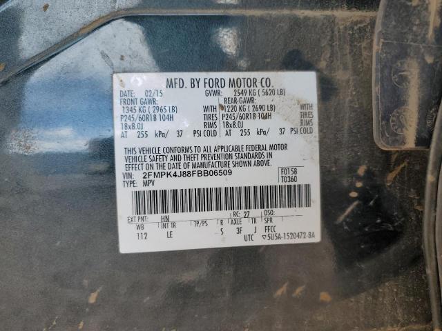 2015 FORD EDGE SEL - 2FMPK4J88FBB06509