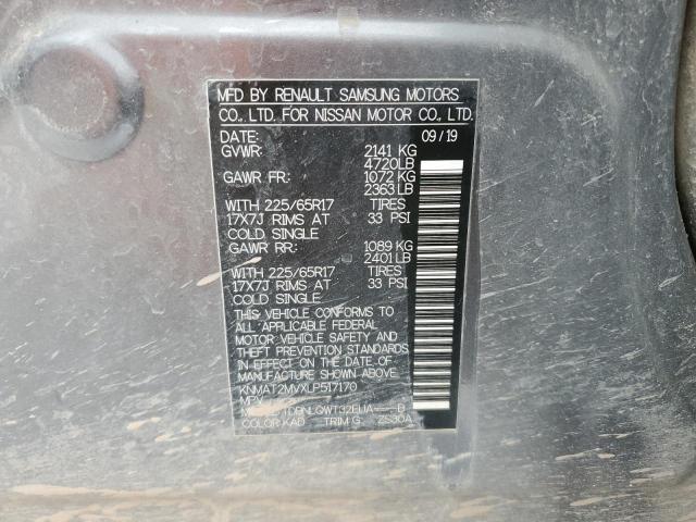 2020 NISSAN ROGUE S - KNMAT2MVXLP517170