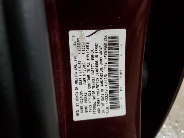 2015 HONDA ACCORD SPO - 1HGCR2F51FA191028