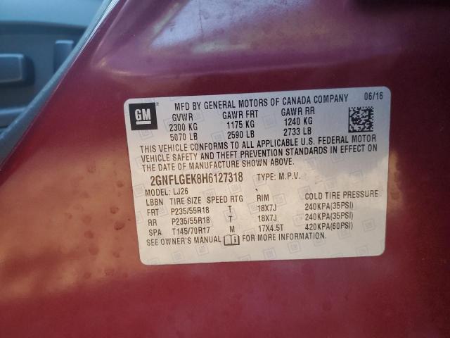 2017 CHEVROLET EQUINOX PR - 2GNFLGEK8H6127318