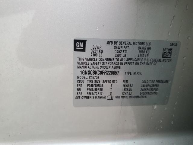 2015 CHEVROLET TAHOE C150 1GNSCBKC0FR220057