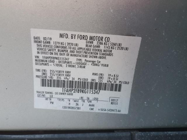 2019 FORD TAURUS LIM - 1FAHP2F89KG115347