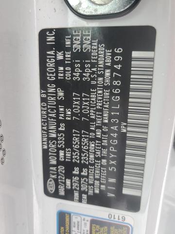 2020 KIA SORENTO L - 5XYPG4A31LG687496