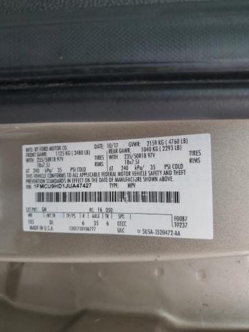 2018 FORD ESCAPE SEL 1FMCU9HD1JUA47427