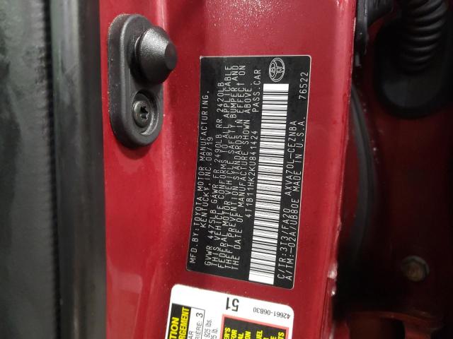 2019 TOYOTA CAMRY L - 4T1B11HK2KU841424