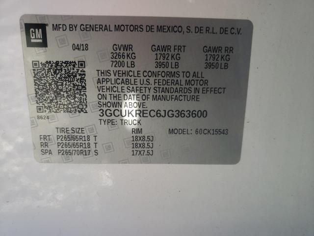 2018 CHEVROLET SILVERADO - 3GCUKREC6JG363600